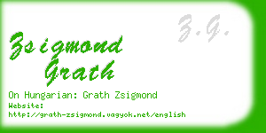 zsigmond grath business card